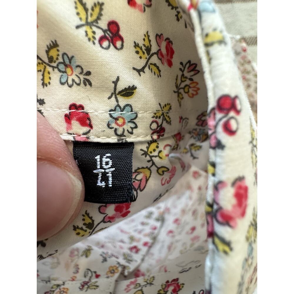 Paul Smith Ditsy Floral Long Sleeve Button Up Shirt Men’s 16 41 Italy Large Pink - Picture 8 of 9